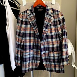 Boys Brooks Brothers Plaid Blazer